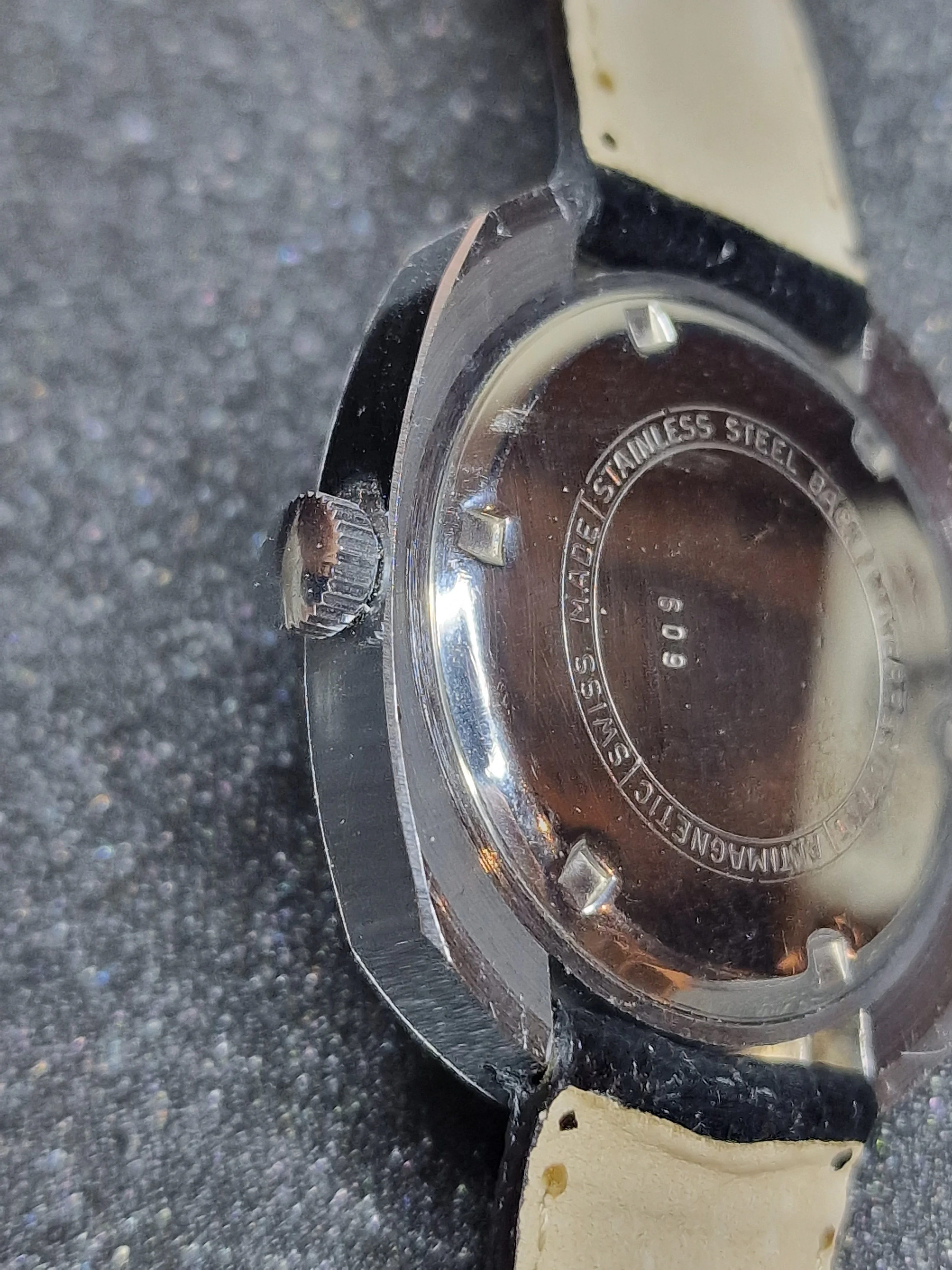 Unworn Vintage Men’s Watch "F.H.B" – Swiss Made, Hand-Wound, 1960s/70s, Steel Case 13