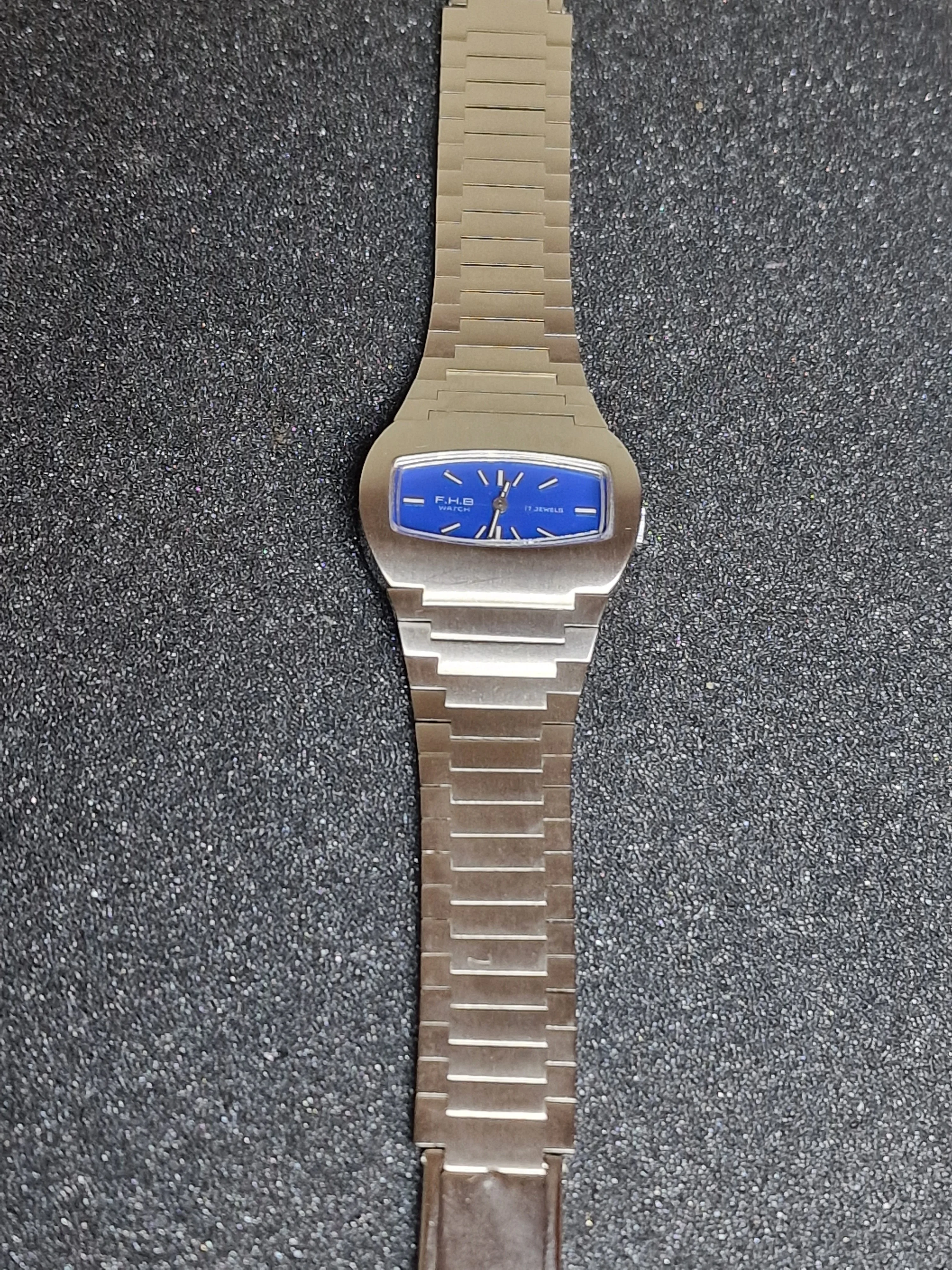 Unworn Vintage Men’s Watch "F.H.B" – Swiss Made, Hand-Wound, 1960s/70s, Steel Case 15