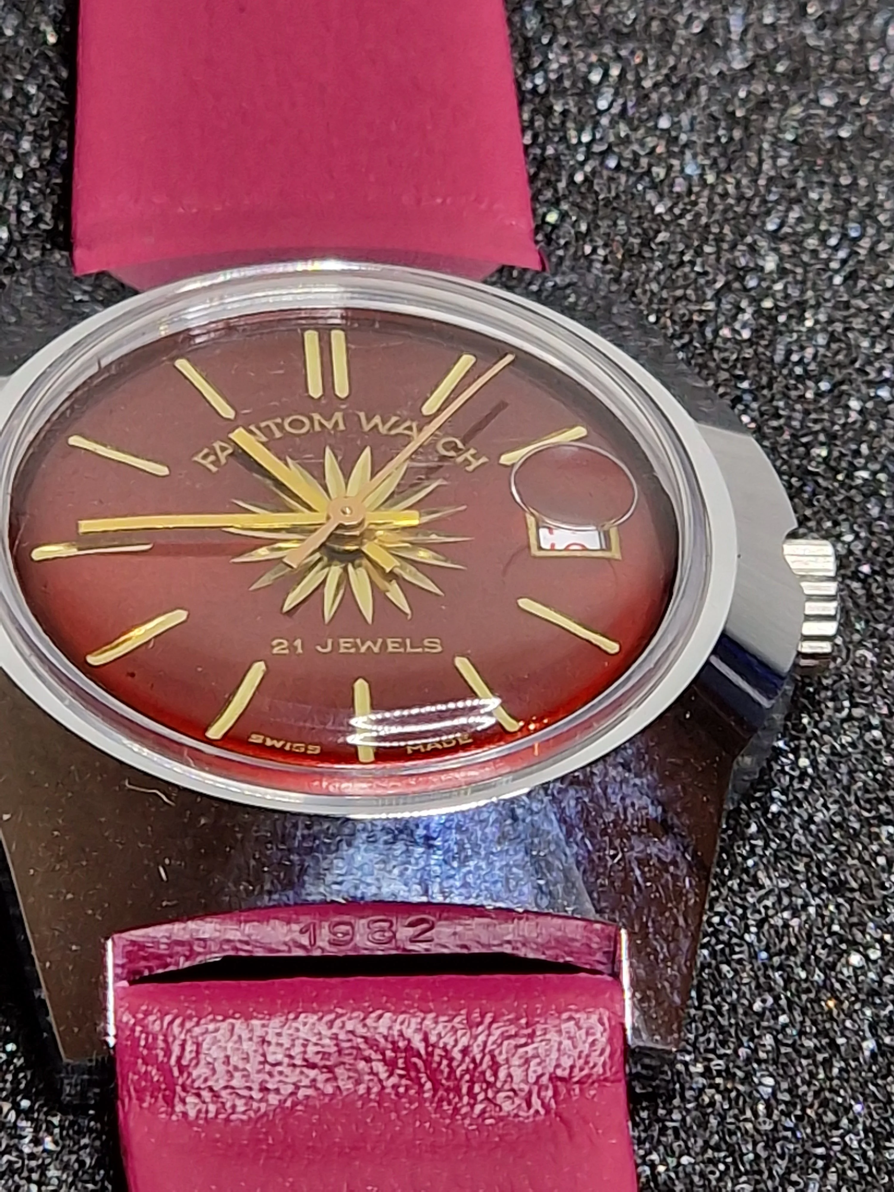 Unworn Vintage Watch "FANTOM" – Swiss Made, Hand-Wound, 1960s or Older, Old Stock 8