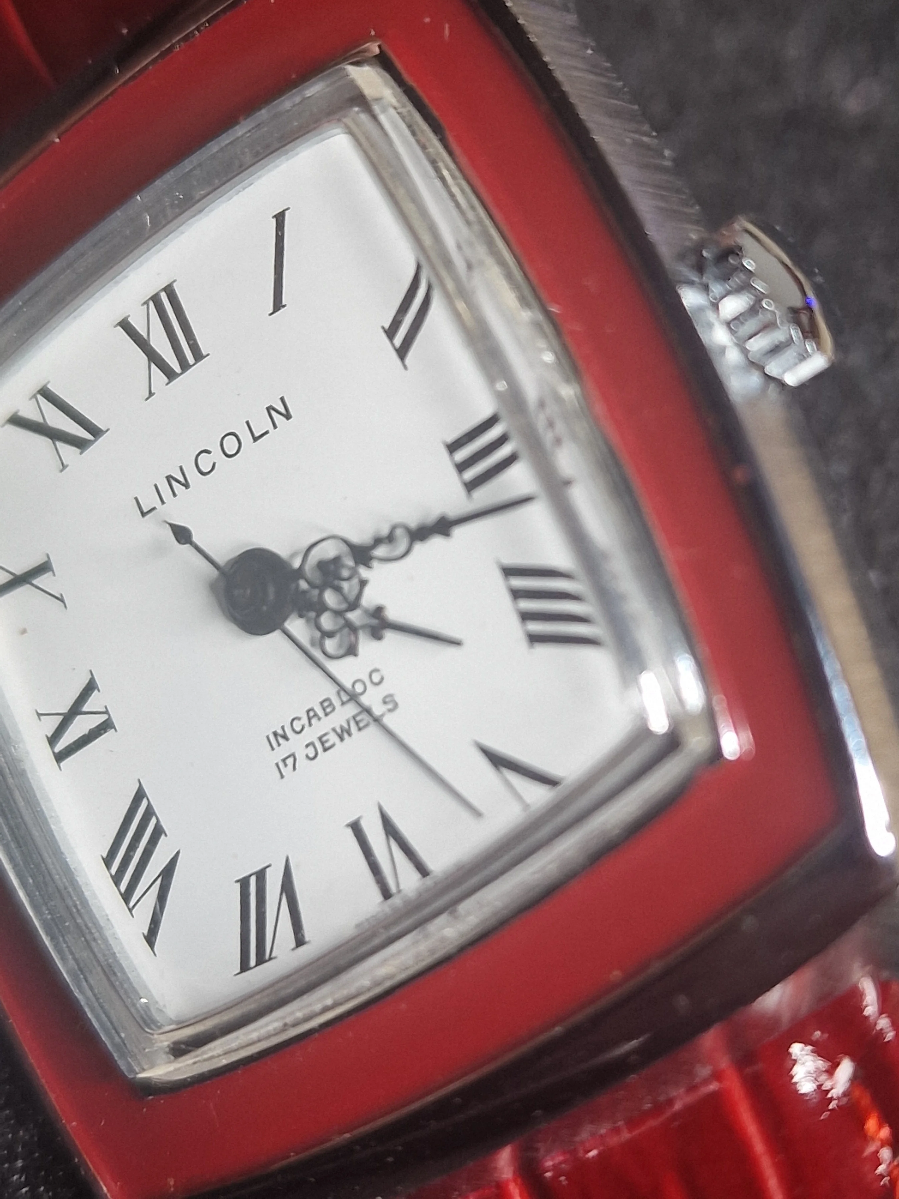 Unworn Vintage Watch "Lincoln" – 17 Jewels, Hand-Wound, Steel Case, 32mm, Old Stock - 7