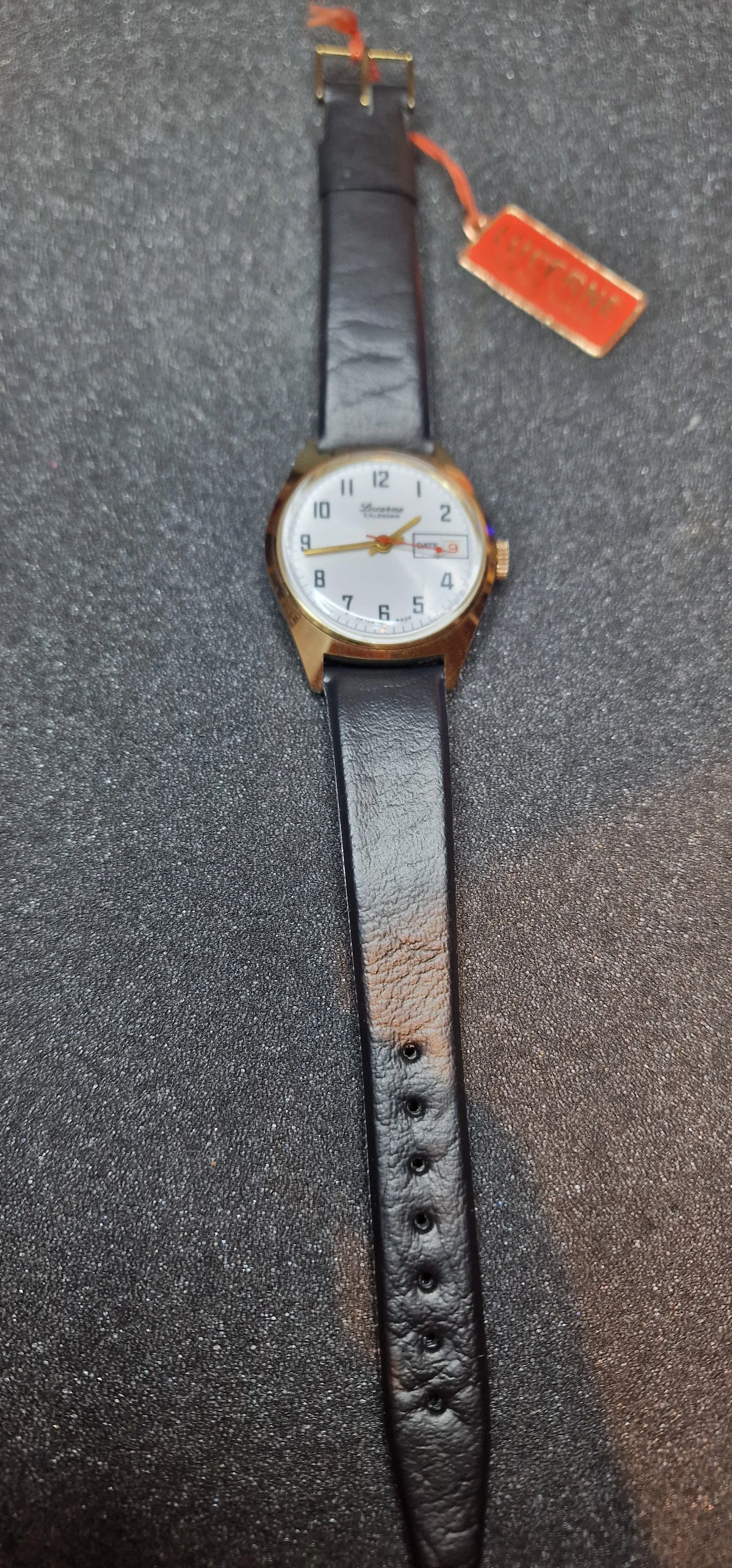 Unworn Vintage Watch "Lucerne Calendar" – Hand-Wound, 34mm, Swiss, Old Stock 12