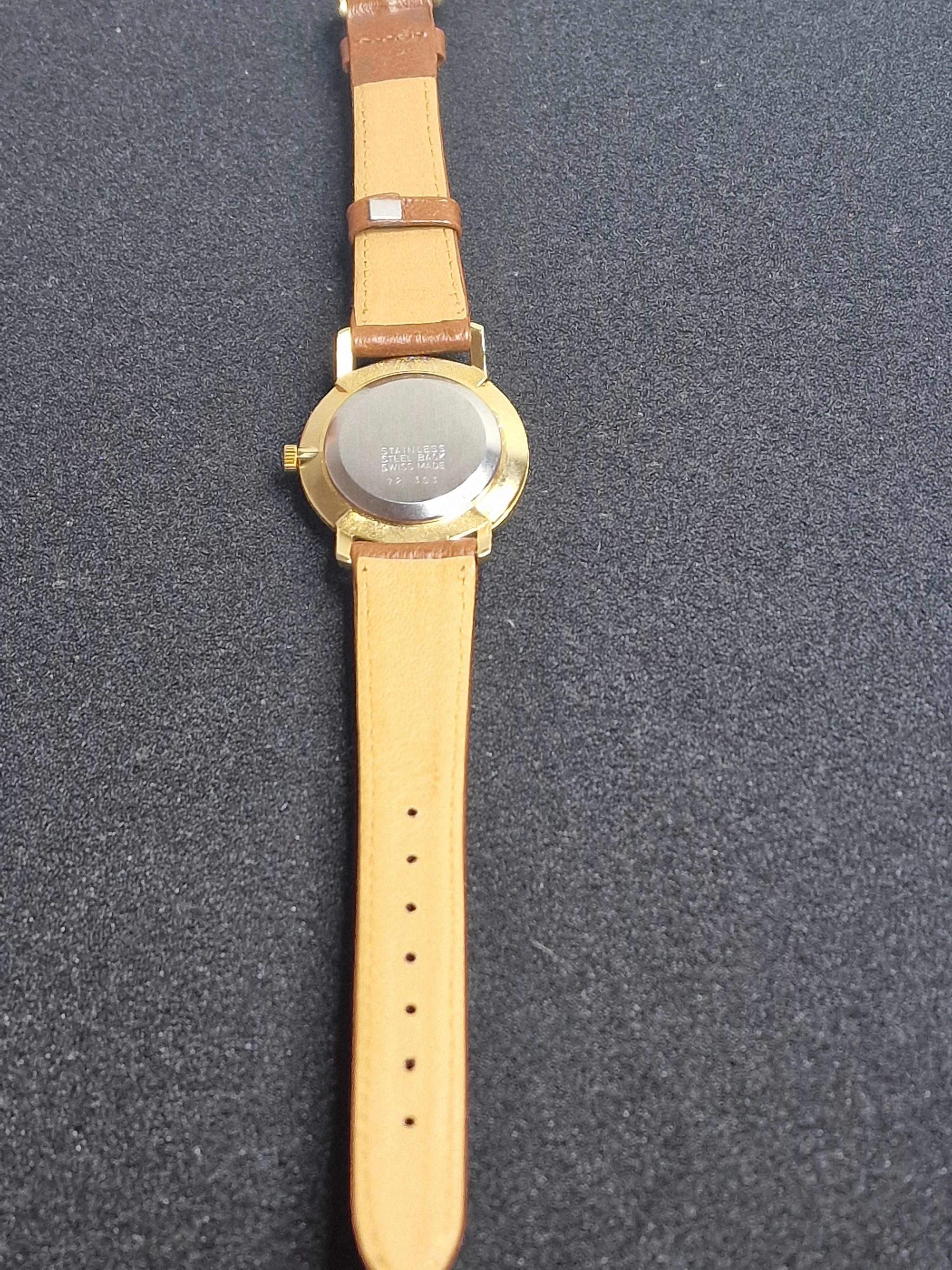 Unworn Vintage Watch "SECRETARY" – Swiss Made – Hand-Wound – 50s/60s – Gold-Tone – NOS 12