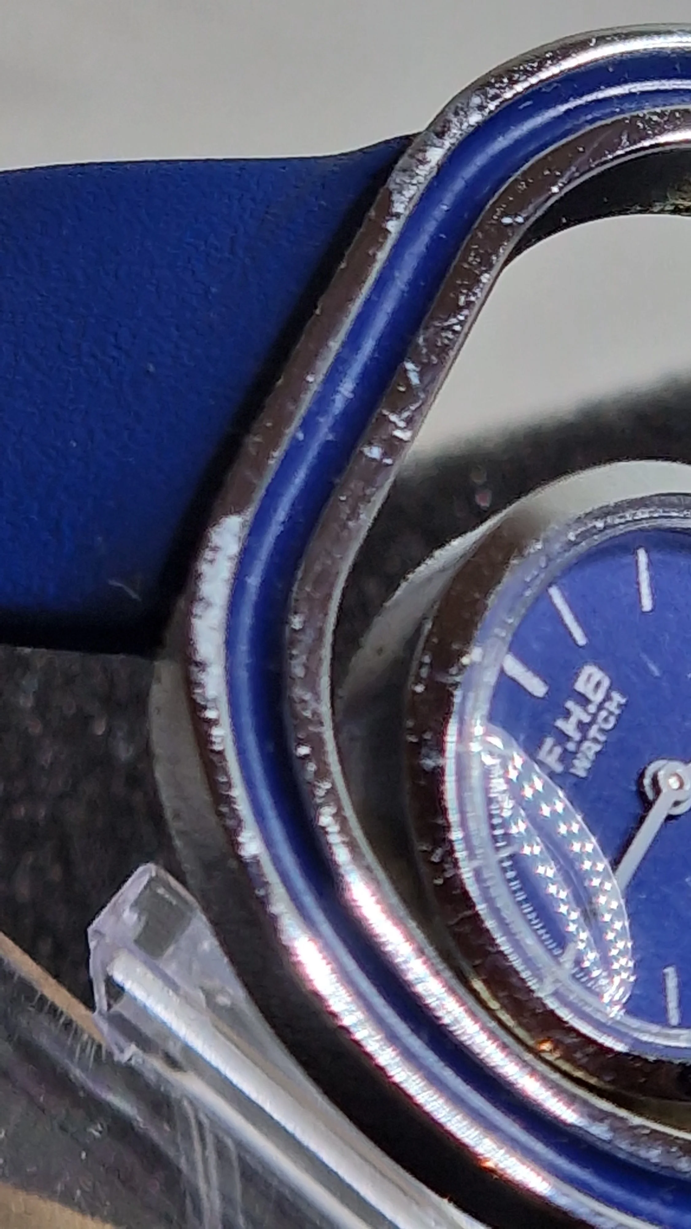 Unworn Vintage Women’s Watch – Hand-Wound, Late 1960s, Swiss Made, Blue Strap 5