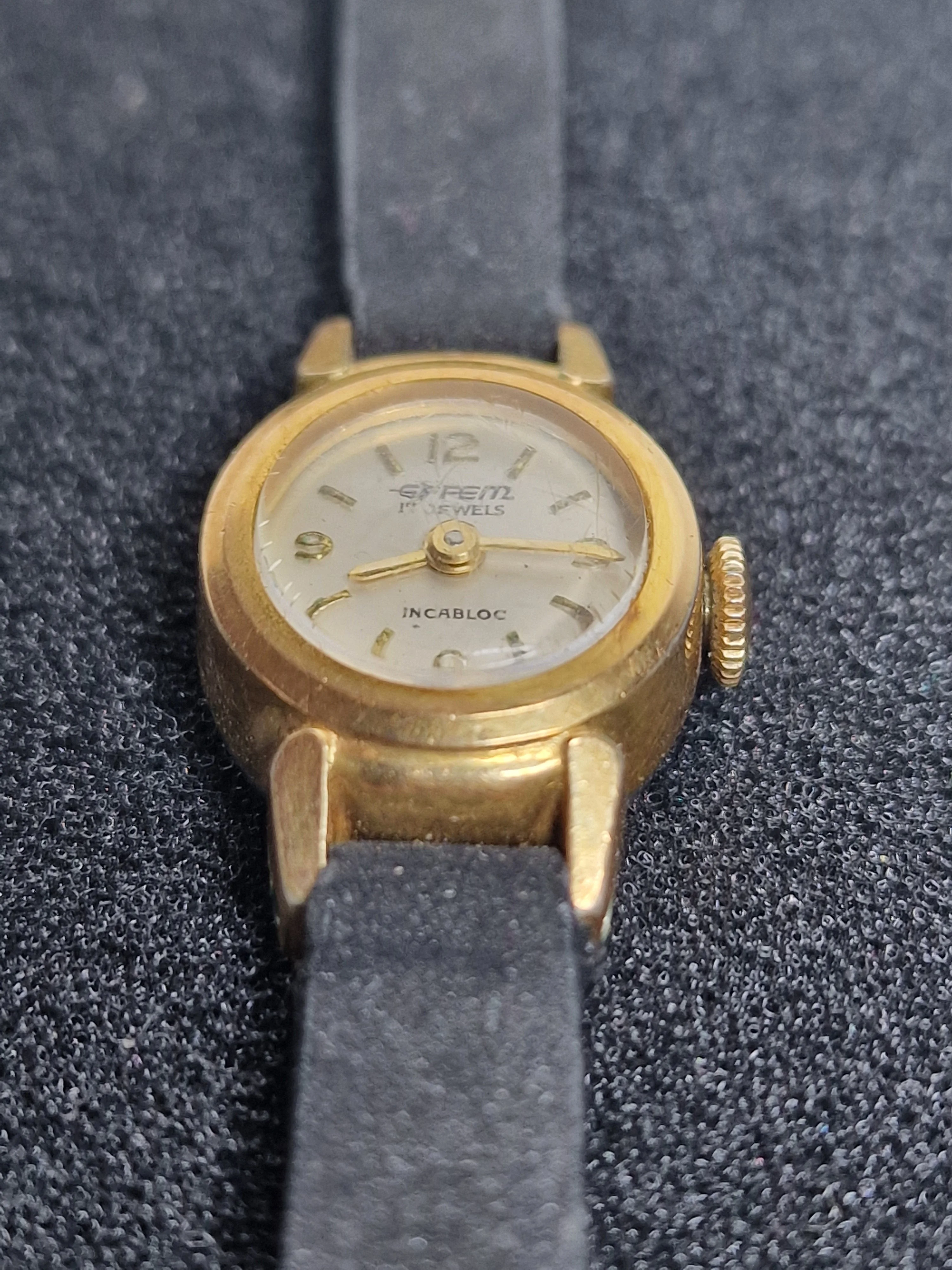 Vintage EFFEM Watch – 17 Jewels – Incabloc – Gold-Plated – Art Deco Style – 15mm 2