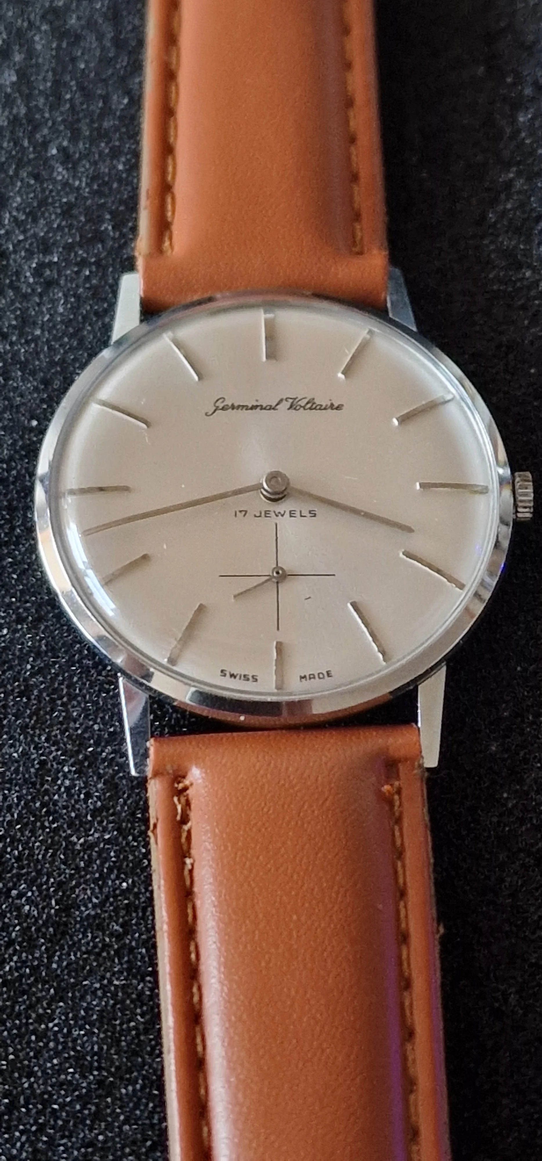Vintage Hand-Wound Watch "Germinal Voltaire" – Swiss Made, 34mm, Excellent Condition 2