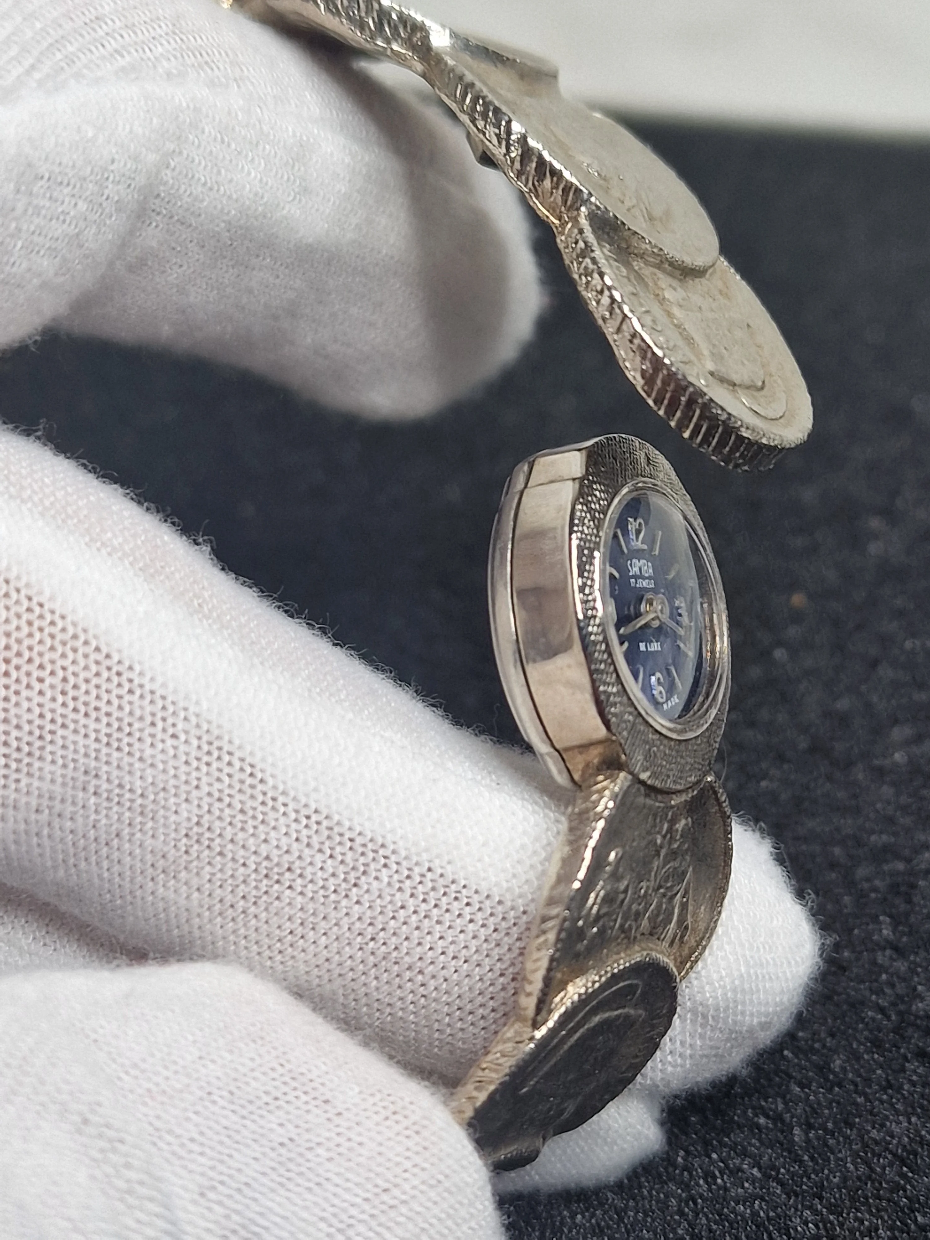 💎 Vintage Ladies’ Jewelry Watch – SAMBA | Hand-Wound | Late 1960s | Napoleon Coin Design | Swiss Made 8