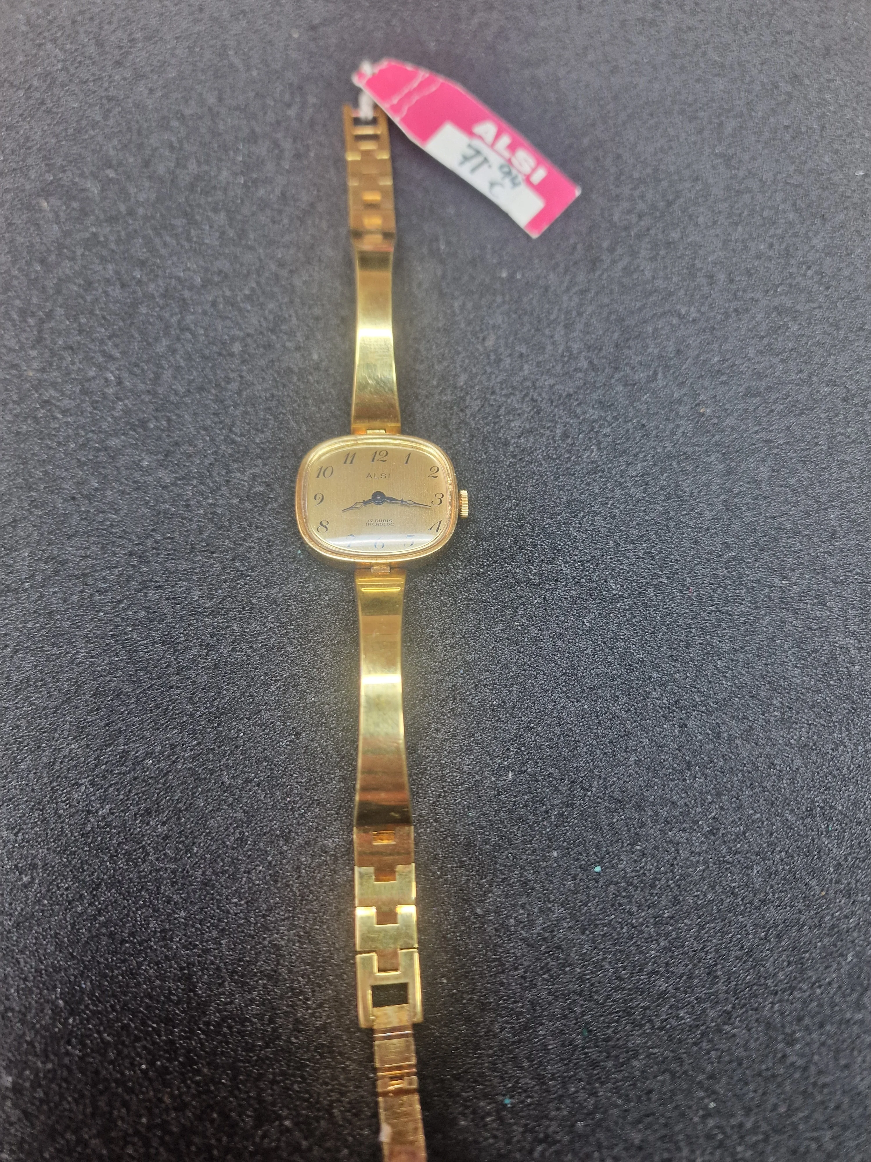 Elegant Vintage ALSI Hand-Wound Watch – 17 Jewels – Swiss Made – NOS - 7