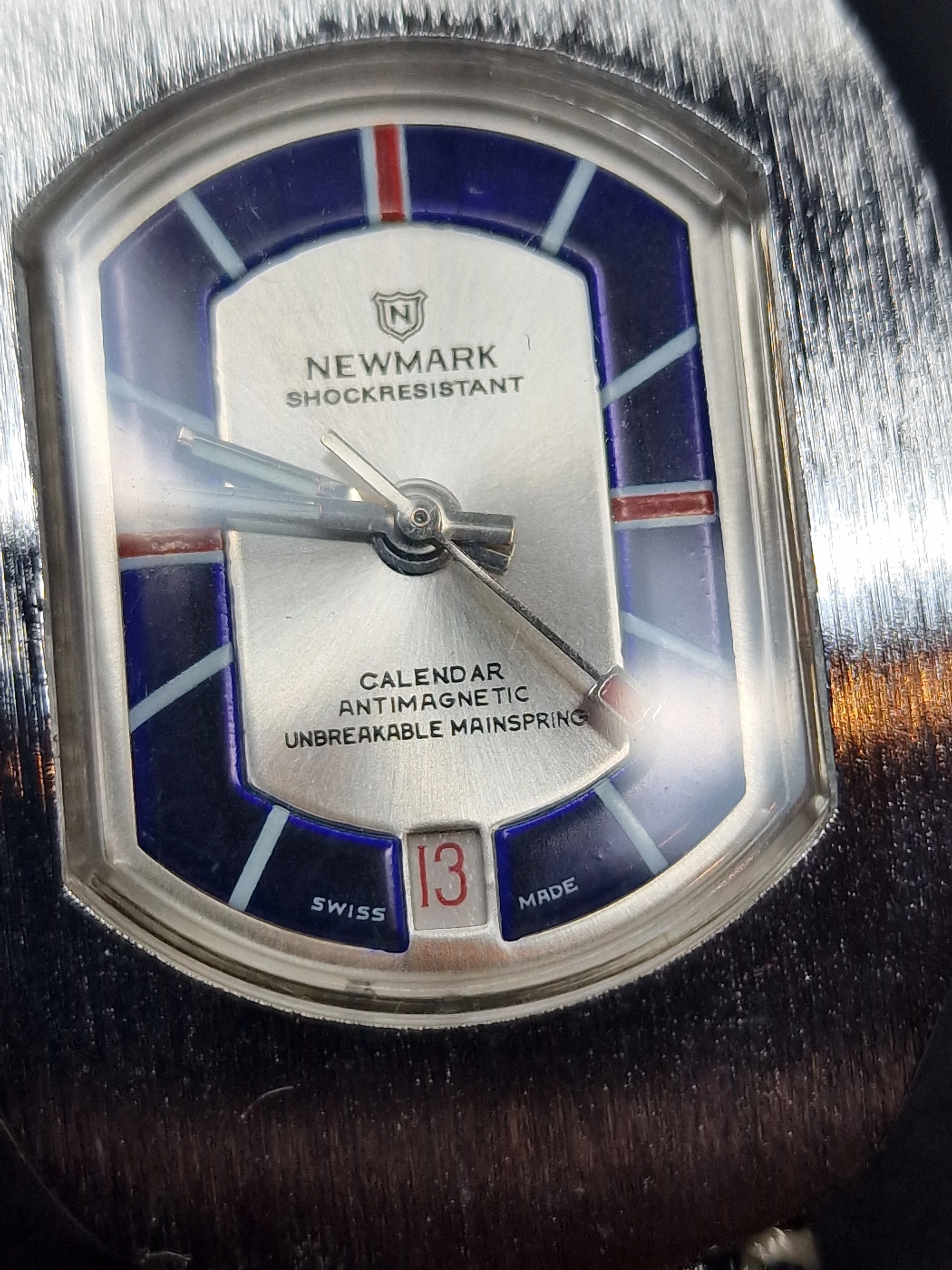 Vintage Men's Newmark Calendar Watch with Hand-Wound Movement 60s 6