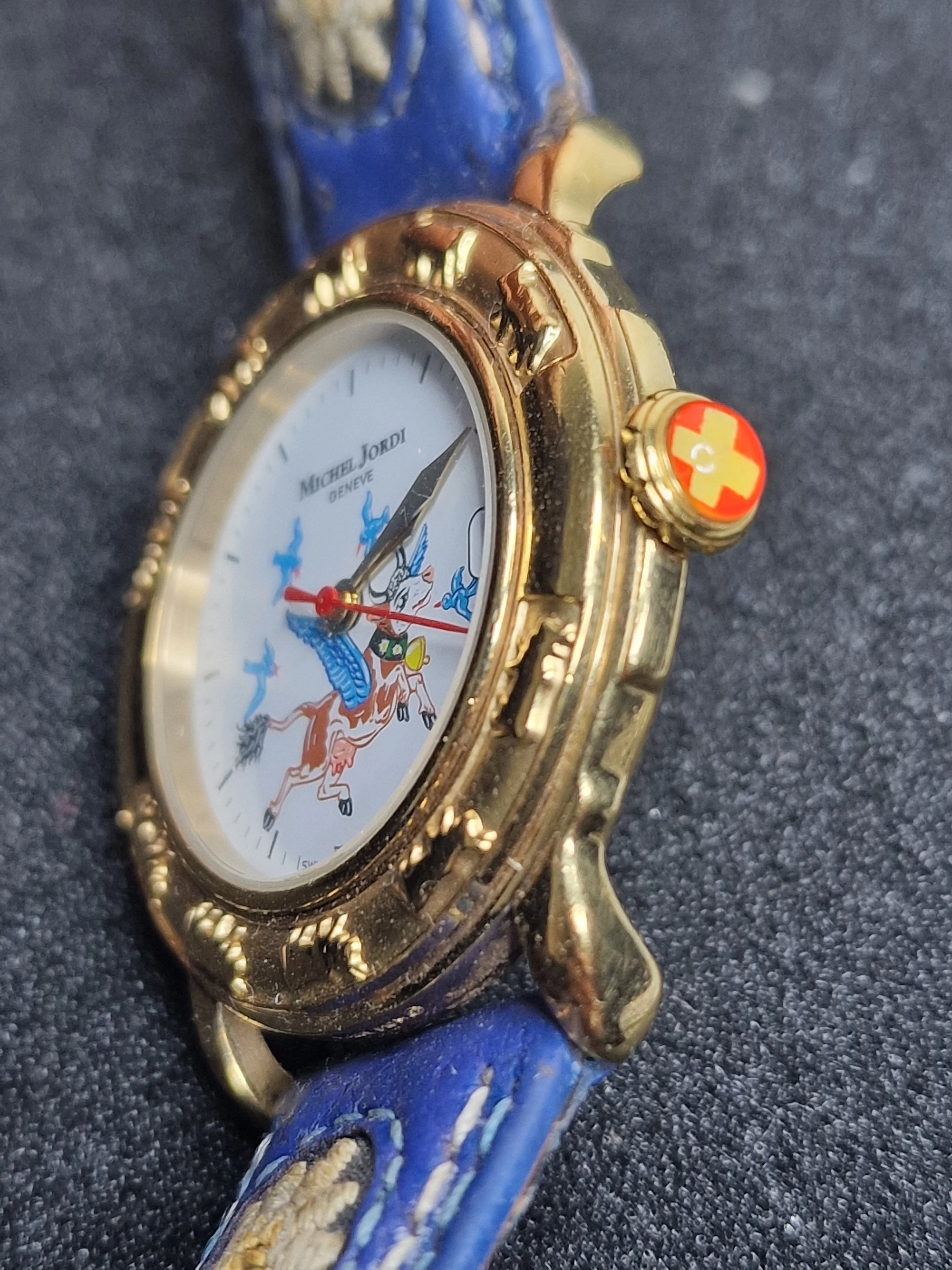 Vintage Michael Jordi Watch – Quartz – Gold Plated – 33mm – Swiss Design 4