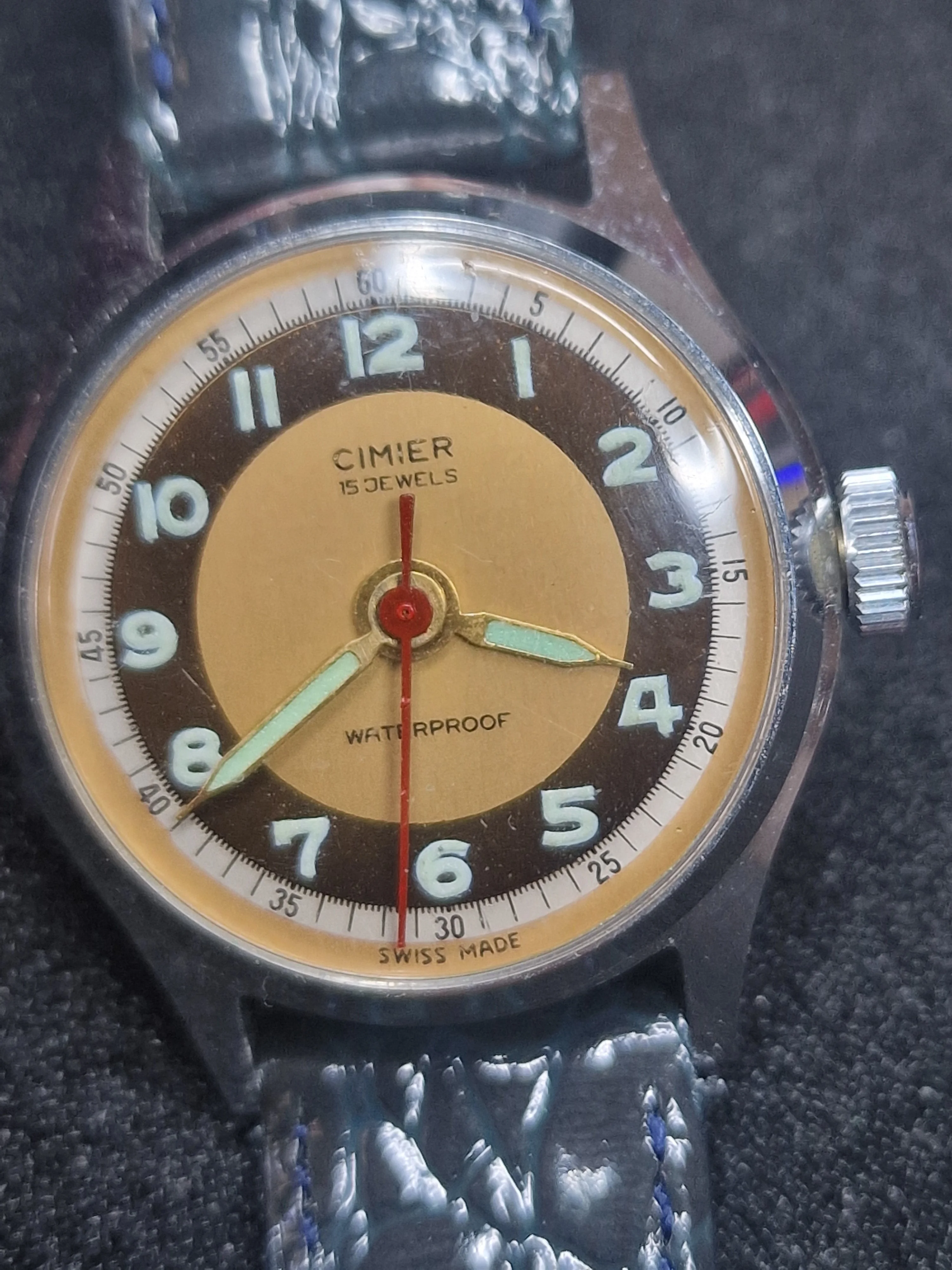 Cimier Vintage Military-Style Watch – 15 Jewels – Swiss Made 🇨🇭 - 5